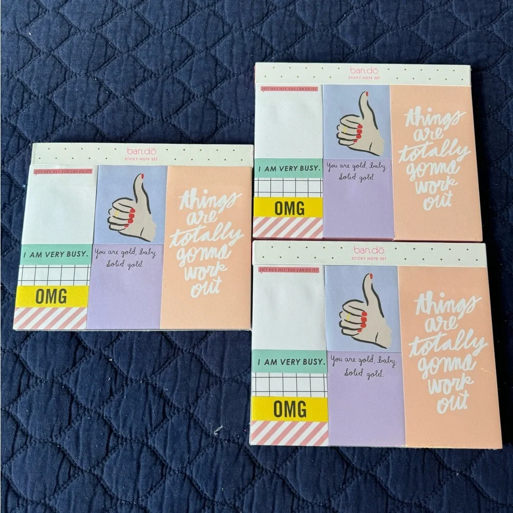 NEW Ban.do sticky notes - lot of 3